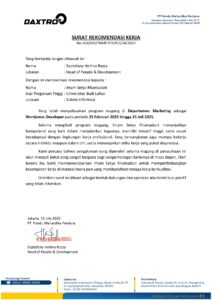 Surat Rekomendasi - Imam Setya Rhamadani